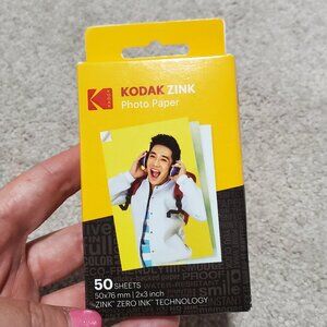 NEW KODAK Zink Photo Paper 50 Sheets 2" x 3" Zink Zero Ink Technology Unopened